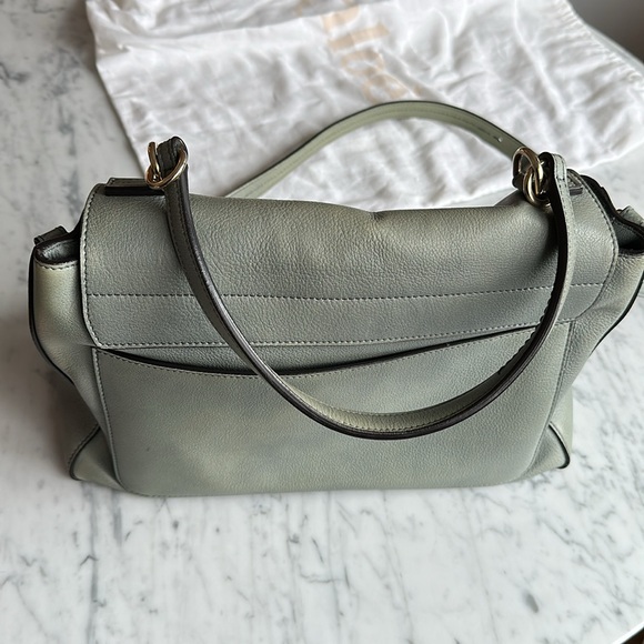 Chloé Faye Day Blue Grey Leather Shoulder Bag - Picture 4 of 13